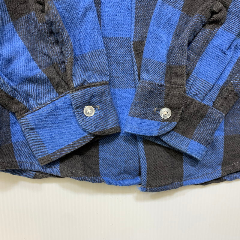 【中古品】【メンズ】 OSHKOSH オシュコシュ B'GOSH ビゴッシュ USA製 BUFFALO CHECK HEAVY FLANNEL SHIRT バッファロー チェック ヘビー フランネル シャツ トップス 長袖 146-260828-cs-07-izu サイズ：不明 カラー：ブラック×ブルー 万代Net店