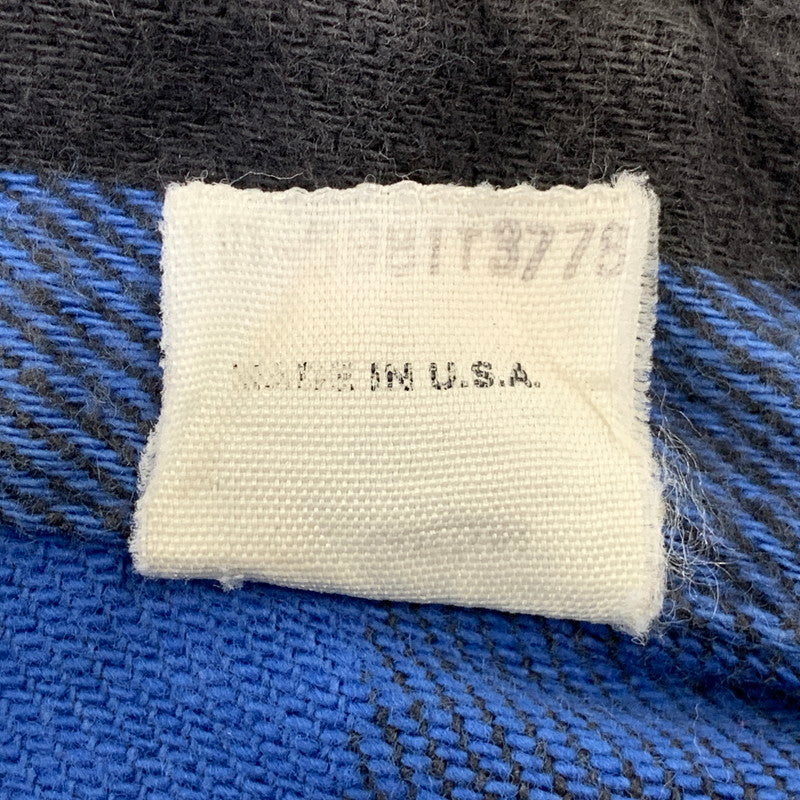 【中古品】【メンズ】 OSHKOSH オシュコシュ B'GOSH ビゴッシュ USA製 BUFFALO CHECK HEAVY FLANNEL SHIRT バッファロー チェック ヘビー フランネル シャツ トップス 長袖 146-260828-cs-07-izu サイズ：不明 カラー：ブラック×ブルー 万代Net店
