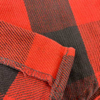 【中古品】【メンズ】 OSHKOSH B'GOSH オシュコシュ ビゴッシュ USA製 BUFFALO CHECK HEAVY FLANNEL SHIRT バッファロー チェック ヘビー フランネル シャツ トップス 146-260831-kh-08-izu カラー：レッド×ブラック 万代Net店
