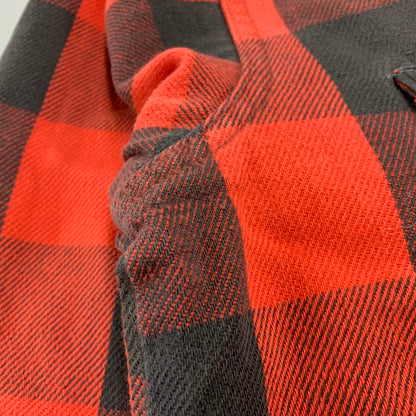 【中古品】【メンズ】 OSHKOSH B'GOSH オシュコシュ ビゴッシュ USA製 BUFFALO CHECK HEAVY FLANNEL SHIRT バッファロー チェック ヘビー フランネル シャツ トップス 146-260831-kh-08-izu カラー：レッド×ブラック 万代Net店