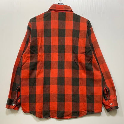 【中古品】【メンズ】 OSHKOSH B'GOSH オシュコシュ ビゴッシュ USA製 BUFFALO CHECK HEAVY FLANNEL SHIRT バッファロー チェック ヘビー フランネル シャツ トップス 146-260831-kh-08-izu カラー：レッド×ブラック 万代Net店