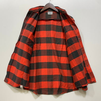 【中古品】【メンズ】 OSHKOSH B'GOSH オシュコシュ ビゴッシュ USA製 BUFFALO CHECK HEAVY FLANNEL SHIRT バッファロー チェック ヘビー フランネル シャツ トップス 146-260831-kh-08-izu カラー：レッド×ブラック 万代Net店