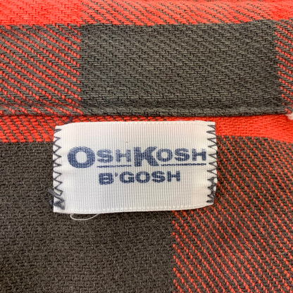 【中古品】【メンズ】 OSHKOSH B'GOSH オシュコシュ ビゴッシュ USA製 BUFFALO CHECK HEAVY FLANNEL SHIRT バッファロー チェック ヘビー フランネル シャツ トップス 146-260831-kh-08-izu カラー：レッド×ブラック 万代Net店