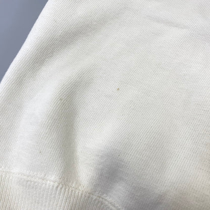 【中古品】【メンズ】 CHAMPION チャンピオン 小文字ランタグ 50-60S FAIRLAWN HALF ZIP POLO SWEATSHIRT フェアローン ハーフ ジップ ポロ スウェットシャツ トップス 146-260827-yn-17-izu サイズ：L カラー：ホワイト 万代Net店