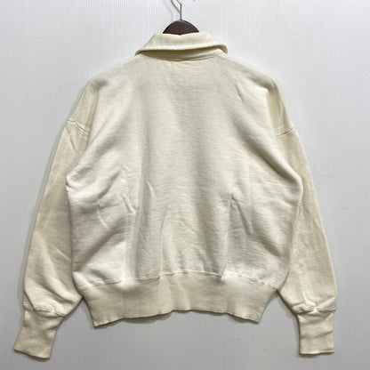 【中古品】【メンズ】 CHAMPION チャンピオン 小文字ランタグ 50-60S FAIRLAWN HALF ZIP POLO SWEATSHIRT フェアローン ハーフ ジップ ポロ スウェットシャツ トップス 146-260827-yn-17-izu サイズ：L カラー：ホワイト 万代Net店