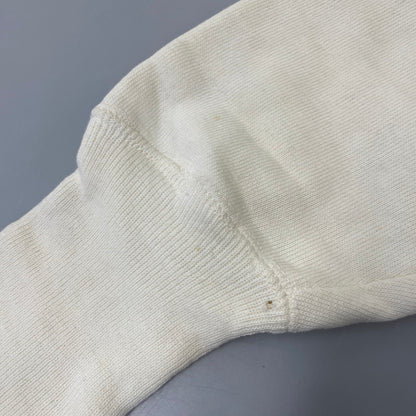 【中古品】【メンズ】 CHAMPION チャンピオン 小文字ランタグ 50-60S FAIRLAWN HALF ZIP POLO SWEATSHIRT フェアローン ハーフ ジップ ポロ スウェットシャツ トップス 146-260827-yn-17-izu サイズ：L カラー：ホワイト 万代Net店
