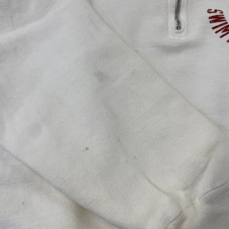 【中古品】【メンズ】 CHAMPION チャンピオン 小文字ランタグ 50-60S FAIRLAWN HALF ZIP POLO SWEATSHIRT フェアローン ハーフ ジップ ポロ スウェットシャツ トップス 146-260827-yn-17-izu サイズ：L カラー：ホワイト 万代Net店