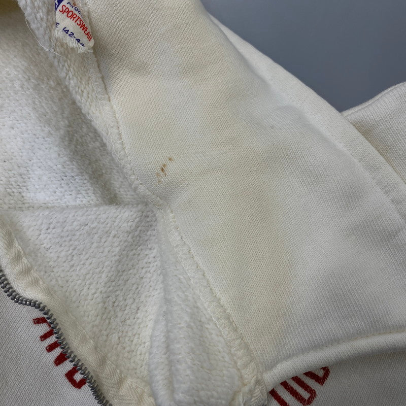 【中古品】【メンズ】 CHAMPION チャンピオン 小文字ランタグ 50-60S FAIRLAWN HALF ZIP POLO SWEATSHIRT フェアローン ハーフ ジップ ポロ スウェットシャツ トップス 146-260827-yn-17-izu サイズ：L カラー：ホワイト 万代Net店