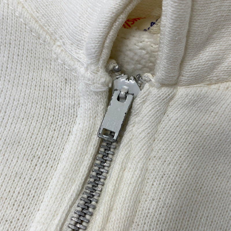 【中古品】【メンズ】 CHAMPION チャンピオン 小文字ランタグ 50-60S FAIRLAWN HALF ZIP POLO SWEATSHIRT フェアローン ハーフ ジップ ポロ スウェットシャツ トップス 146-260827-yn-17-izu サイズ：L カラー：ホワイト 万代Net店