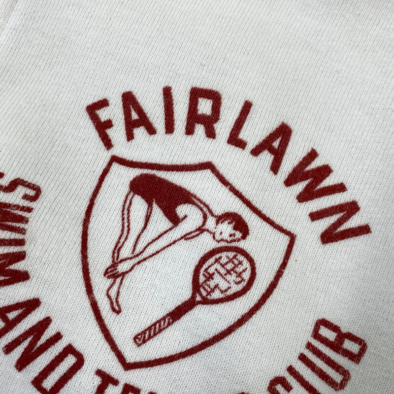 【中古品】【メンズ】 CHAMPION チャンピオン 小文字ランタグ 50-60S FAIRLAWN HALF ZIP POLO SWEATSHIRT フェアローン ハーフ ジップ ポロ スウェットシャツ トップス 146-260827-yn-17-izu サイズ：L カラー：ホワイト 万代Net店