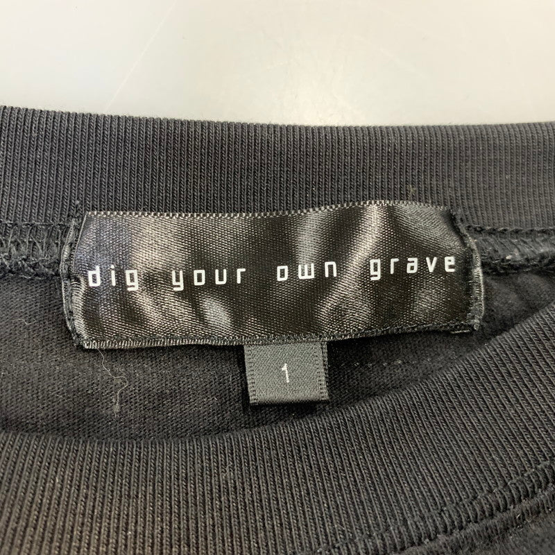 【中古品】【メンズ】 DIG YOUR OWN GRAVE ディグユアオウングレイブ 553018 WISH VOID LS TEE ロングスリーブ Tシャツ トップス 長袖 141-260828-cs-05-izu サイズ：1 カラー：ブラック 万代Net店