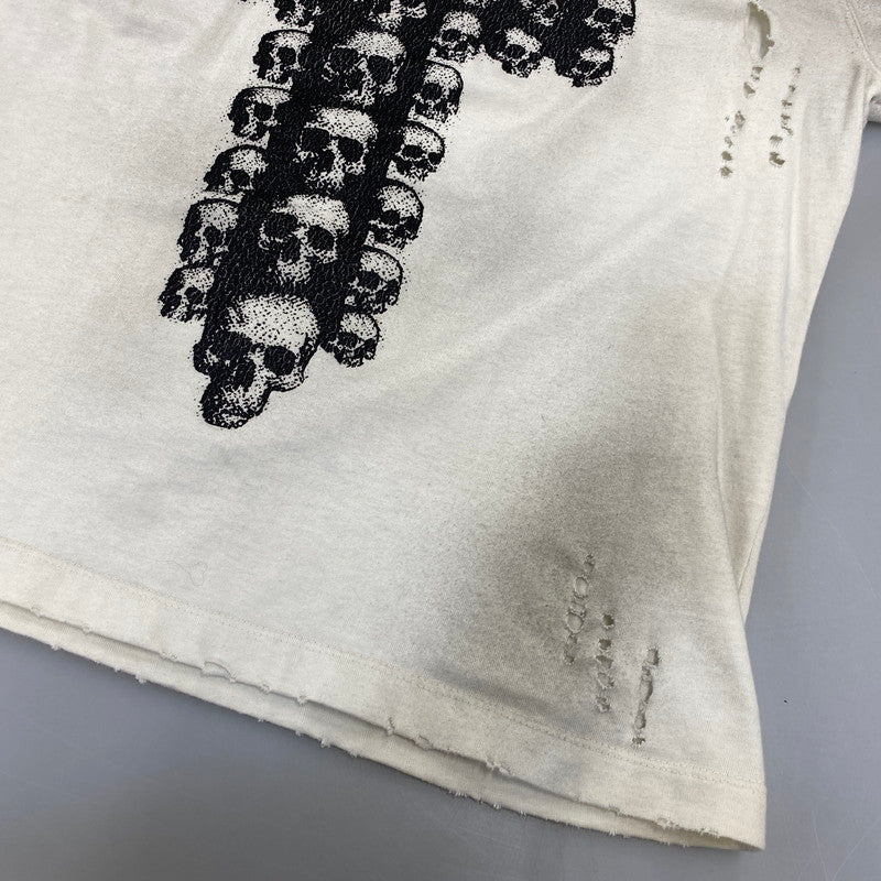 【現状渡し品】【メンズ】 DEVIL KIM デビルキム WOUND ZIP LONG SLEEVE ジップ ロングスリーブ Tシャツ トップス 141-260817-kh-01-izu サイズ：S カラー：ホワイト系 万代Net店