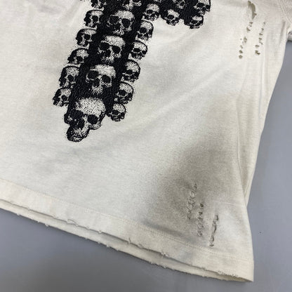 【現状渡し品】【メンズ】 DEVIL KIM デビルキム WOUND ZIP LONG SLEEVE ジップ ロングスリーブ Tシャツ トップス 141-260817-kh-01-izu サイズ：S カラー：ホワイト系 万代Net店