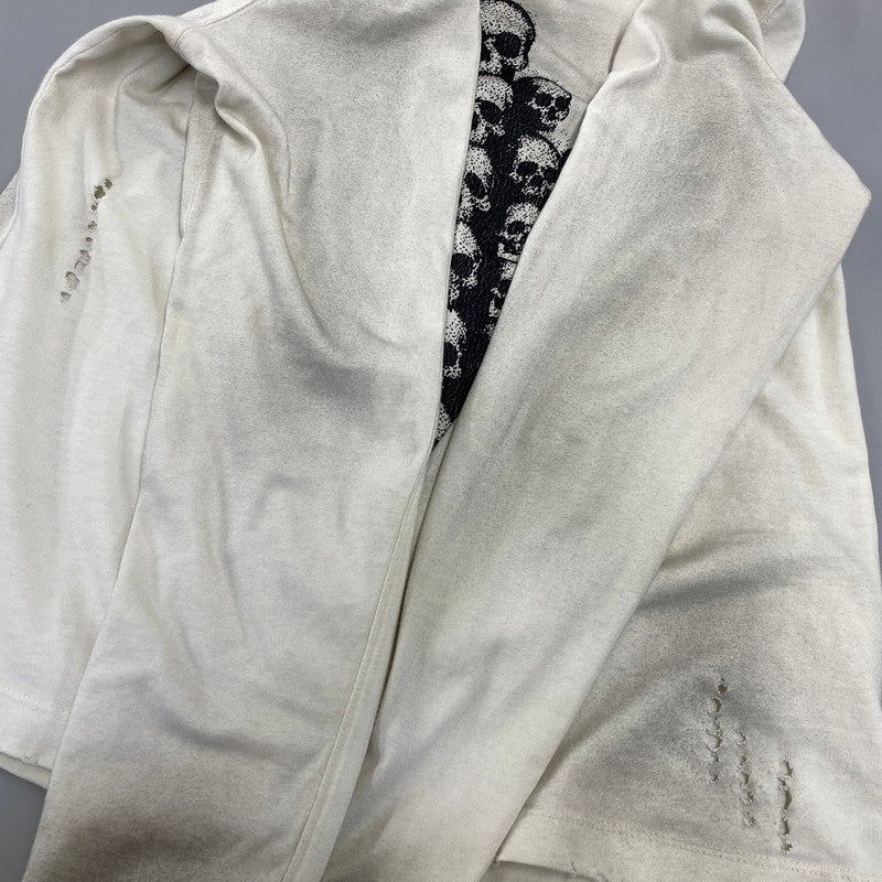 【現状渡し品】【メンズ】 DEVIL KIM デビルキム WOUND ZIP LONG SLEEVE ジップ ロングスリーブ Tシャツ トップス 141-260817-kh-01-izu サイズ：S カラー：ホワイト系 万代Net店