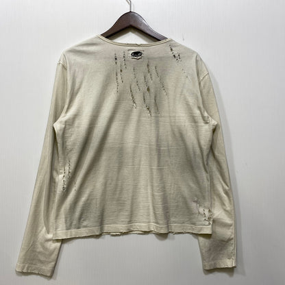 【現状渡し品】【メンズ】 DEVIL KIM デビルキム WOUND ZIP LONG SLEEVE ジップ ロングスリーブ Tシャツ トップス 141-260817-kh-01-izu サイズ：S カラー：ホワイト系 万代Net店