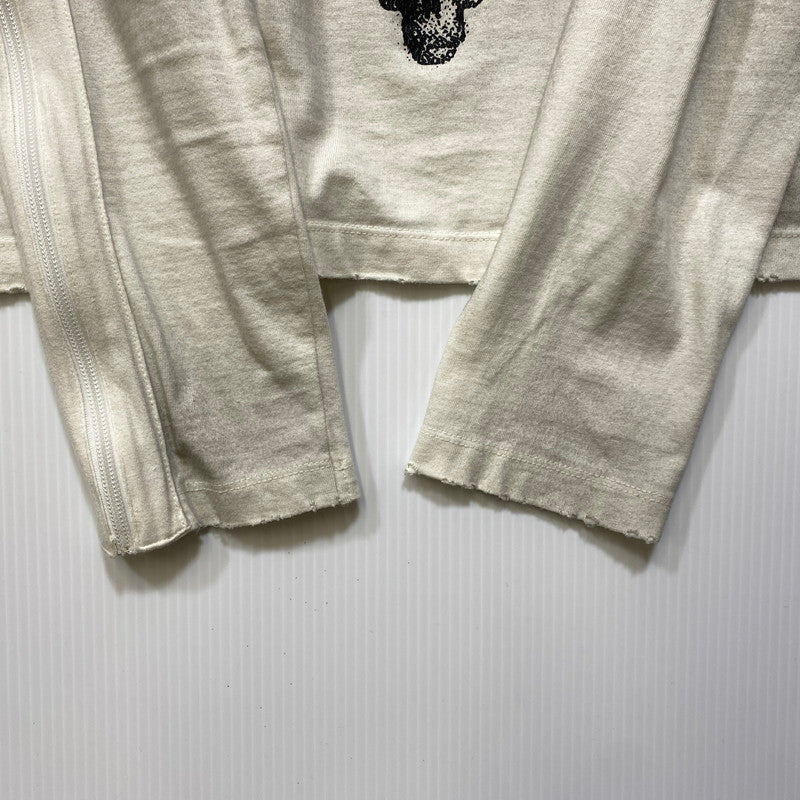 【現状渡し品】【メンズ】 DEVIL KIM デビルキム WOUND ZIP LONG SLEEVE ジップ ロングスリーブ Tシャツ トップス 141-260817-kh-01-izu サイズ：S カラー：ホワイト系 万代Net店