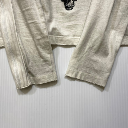 【現状渡し品】【メンズ】 DEVIL KIM デビルキム WOUND ZIP LONG SLEEVE ジップ ロングスリーブ Tシャツ トップス 141-260817-kh-01-izu サイズ：S カラー：ホワイト系 万代Net店