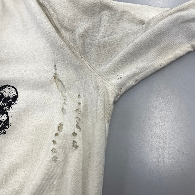 【現状渡し品】【メンズ】 DEVIL KIM デビルキム WOUND ZIP LONG SLEEVE ジップ ロングスリーブ Tシャツ トップス 141-260817-kh-01-izu サイズ：S カラー：ホワイト系 万代Net店