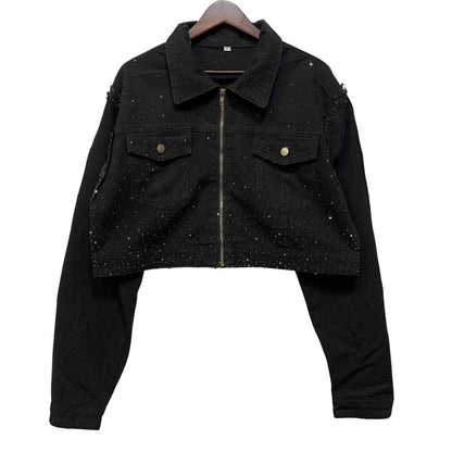 【中古品】【メンズ】 USED CUSTOM DENIM JACKET カスタム デニム ジャケット アウター 147-260828-cs-08-izu サイズ：L カラー：ブラック 万代Net店