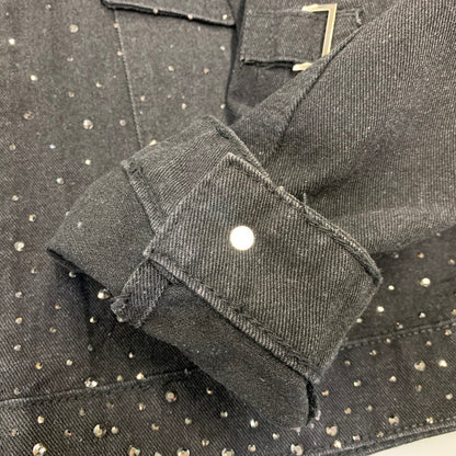 【中古品】【メンズ】 USED CUSTOM DENIM JACKET カスタム デニム ジャケット アウター 147-260828-cs-08-izu サイズ：L カラー：ブラック 万代Net店