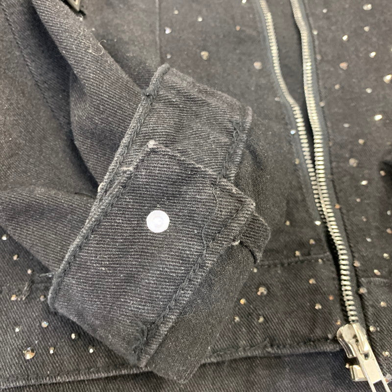 【中古品】【メンズ】 USED CUSTOM DENIM JACKET カスタム デニム ジャケット アウター 147-260828-cs-08-izu サイズ：L カラー：ブラック 万代Net店