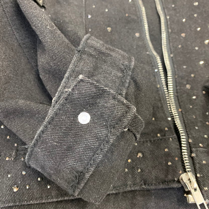 【中古品】【メンズ】 USED CUSTOM DENIM JACKET カスタム デニム ジャケット アウター 147-260828-cs-08-izu サイズ：L カラー：ブラック 万代Net店