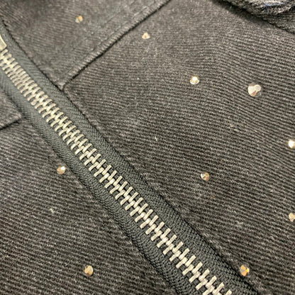【中古品】【メンズ】 USED CUSTOM DENIM JACKET カスタム デニム ジャケット アウター 147-260828-cs-08-izu サイズ：L カラー：ブラック 万代Net店