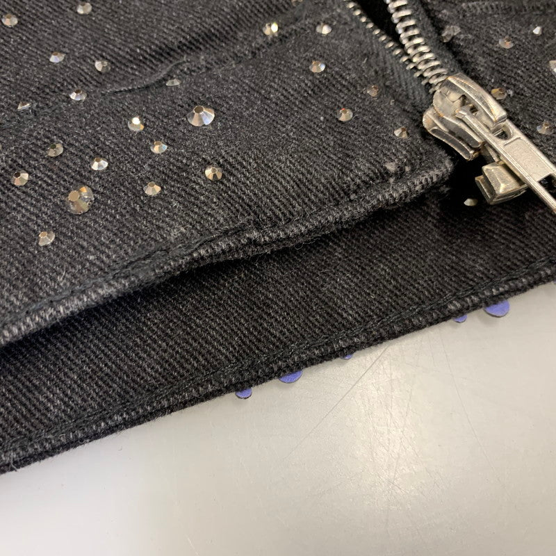 【中古品】【メンズ】 USED CUSTOM DENIM JACKET カスタム デニム ジャケット アウター 147-260828-cs-08-izu サイズ：L カラー：ブラック 万代Net店