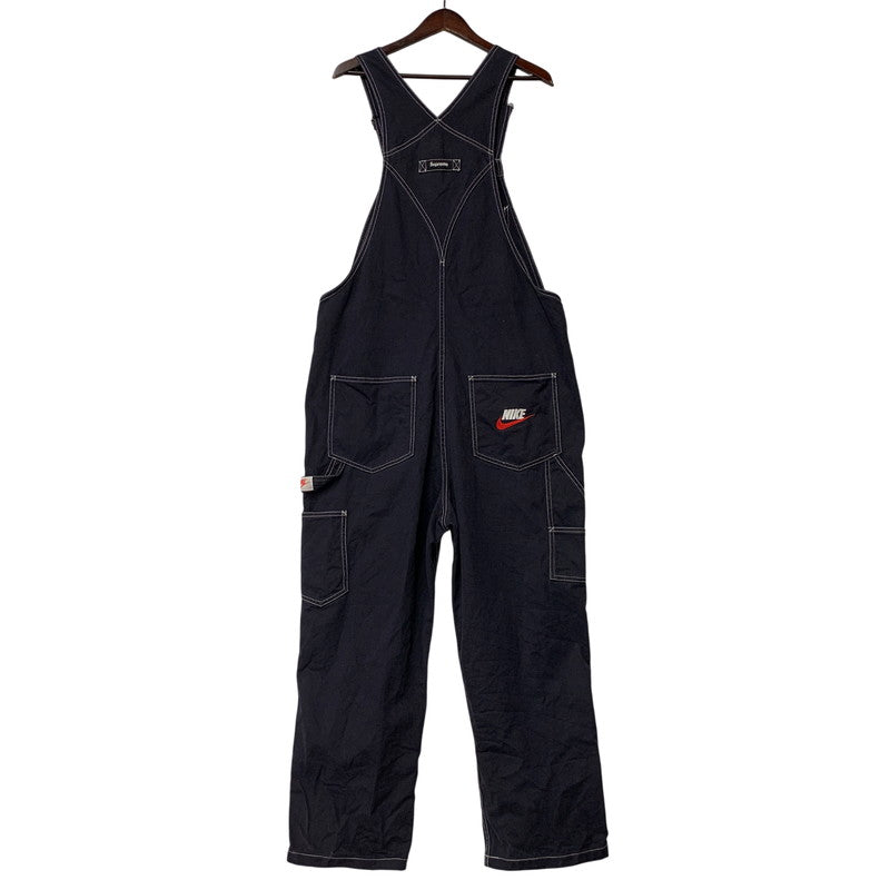 【中古品】【メンズ】 SUPREME シュプリーム×NIKE ナイキ AR5575-010 18AW COTTON TWILL OVERALLS コットン ツイル オーバーオール 149-260818-cs-11-izu サイズ：M カラー：ネイビー系 万代Net店