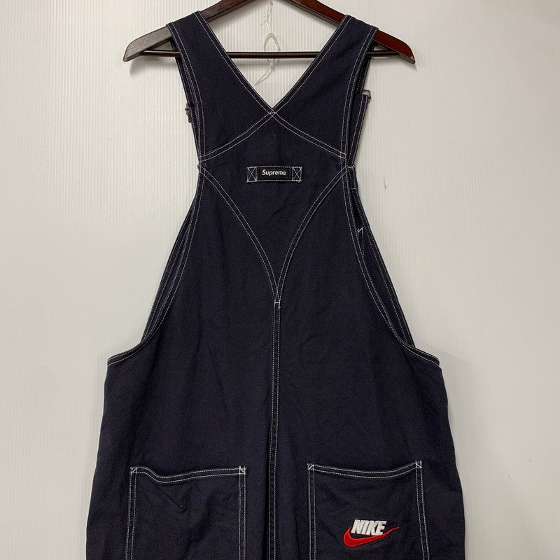 【中古品】【メンズ】 SUPREME シュプリーム×NIKE ナイキ AR5575-010 18AW COTTON TWILL OVERALLS コットン ツイル オーバーオール 149-260818-cs-11-izu サイズ：M カラー：ネイビー系 万代Net店