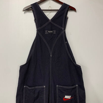 【中古品】【メンズ】 SUPREME シュプリーム×NIKE ナイキ AR5575-010 18AW COTTON TWILL OVERALLS コットン ツイル オーバーオール 149-260818-cs-11-izu サイズ：M カラー：ネイビー系 万代Net店