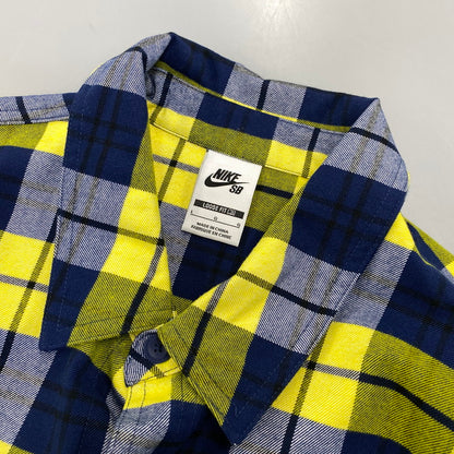 【中古品】【メンズ】 NIKE SB ナイキエスビー × ERIC KOSTON エリック コストン FLNNL BTN UP KOS L/S TOP HV0257-410 フランネルシャツ 長袖 142-260818-as-16-izu サイズ：L カラー：マルチカラー 万代Net店