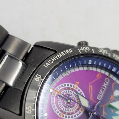 【中古品】【メンズ/レディース】 SEIKO セイコー× 蒼穹のファフナー 7T92-HCF0 MK.NICHT MODEL SPECIAL COLLABORATION WATCH スぺシャル コラボレーション ウォッチ 腕時計 197-260818-cs-21-izu カラー：ブラック 万代Net店