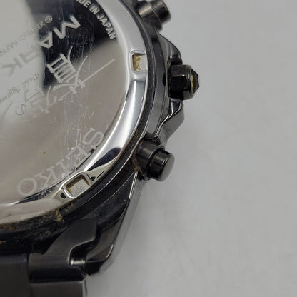 【中古品】【メンズ/レディース】 SEIKO セイコー× 蒼穹のファフナー 7T92-HCF0 MK.NICHT MODEL SPECIAL COLLABORATION WATCH スぺシャル コラボレーション ウォッチ 腕時計 197-260818-cs-21-izu カラー：ブラック 万代Net店