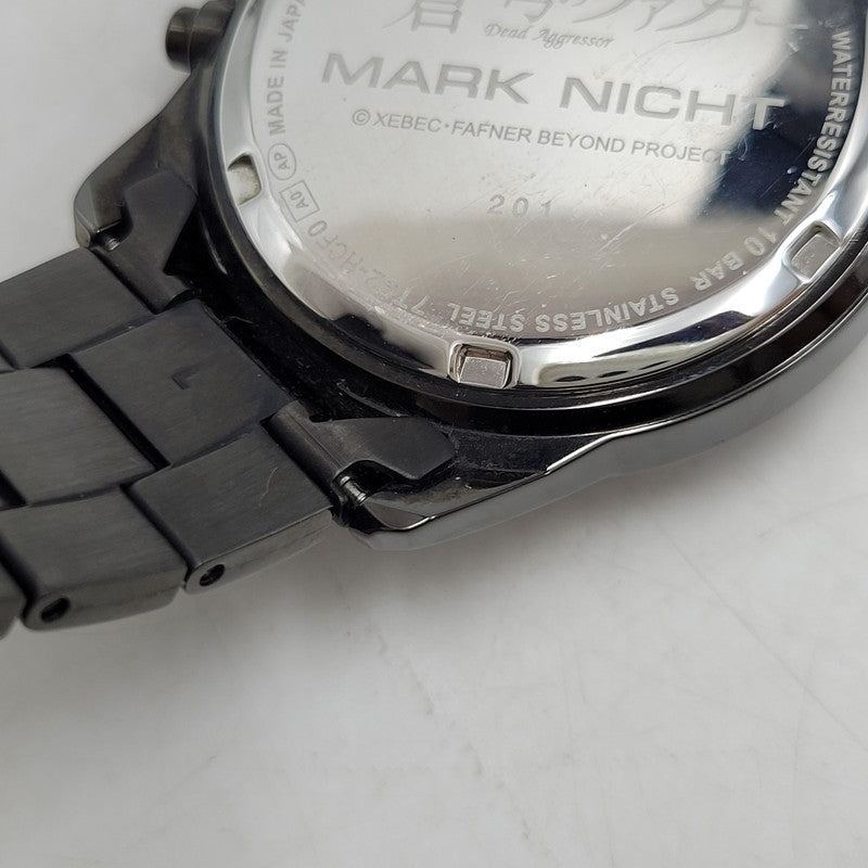 【中古品】【メンズ/レディース】 SEIKO セイコー× 蒼穹のファフナー 7T92-HCF0 MK.NICHT MODEL SPECIAL COLLABORATION WATCH スぺシャル コラボレーション ウォッチ 腕時計 197-260818-cs-21-izu カラー：ブラック 万代Net店