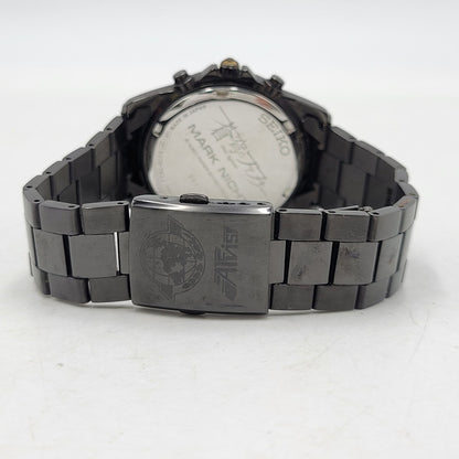 【中古品】【メンズ/レディース】 SEIKO セイコー× 蒼穹のファフナー 7T92-HCF0 MK.NICHT MODEL SPECIAL COLLABORATION WATCH スぺシャル コラボレーション ウォッチ 腕時計 197-260818-cs-21-izu カラー：ブラック 万代Net店