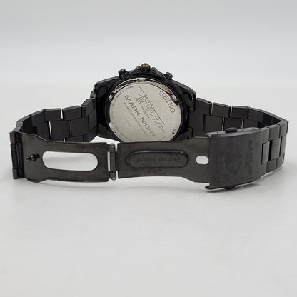 【中古品】【メンズ/レディース】 SEIKO セイコー× 蒼穹のファフナー 7T92-HCF0 MK.NICHT MODEL SPECIAL COLLABORATION WATCH スぺシャル コラボレーション ウォッチ 腕時計 197-260818-cs-21-izu カラー：ブラック 万代Net店