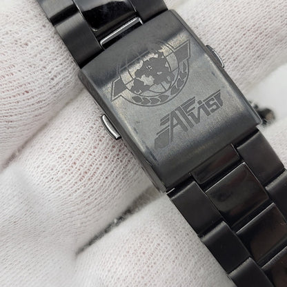 【中古品】【メンズ/レディース】 SEIKO セイコー× 蒼穹のファフナー 7T92-HCF0 MK.NICHT MODEL SPECIAL COLLABORATION WATCH スぺシャル コラボレーション ウォッチ 腕時計 197-260818-cs-21-izu カラー：ブラック 万代Net店