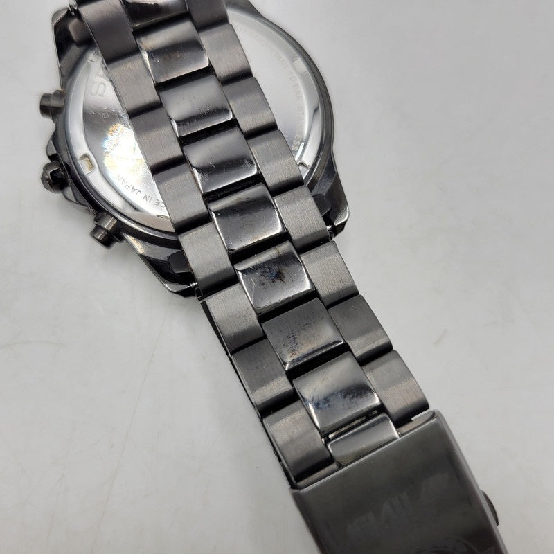【中古品】【メンズ/レディース】 SEIKO セイコー× 蒼穹のファフナー 7T92-HCF0 MK.NICHT MODEL SPECIAL COLLABORATION WATCH スぺシャル コラボレーション ウォッチ 腕時計 197-260818-cs-21-izu カラー：ブラック 万代Net店