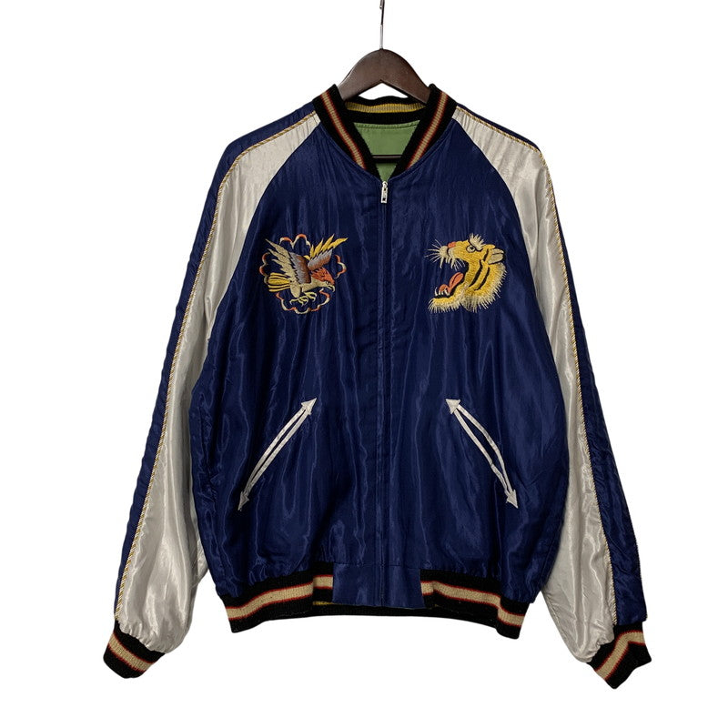 【中古品】【メンズ】 TAILOR TOYO テーラー東洋 TT13608 JAPAN MAP×BLACK DRAGON REVERSIBLE SOUVENIR JACKET リバーシブル スーベニア ジャケット アウター 145-260821-cs-02-izu サイズ：L カラー：ネイビー/グリーン 万代Net店