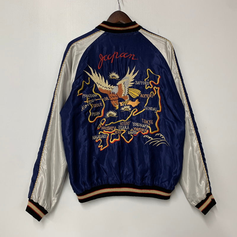 【中古品】【メンズ】 TAILOR TOYO テーラー東洋 TT13608 JAPAN MAP×BLACK DRAGON REVERSIBLE SOUVENIR JACKET リバーシブル スーベニア ジャケット アウター 145-260821-cs-02-izu サイズ：L カラー：ネイビー/グリーン 万代Net店
