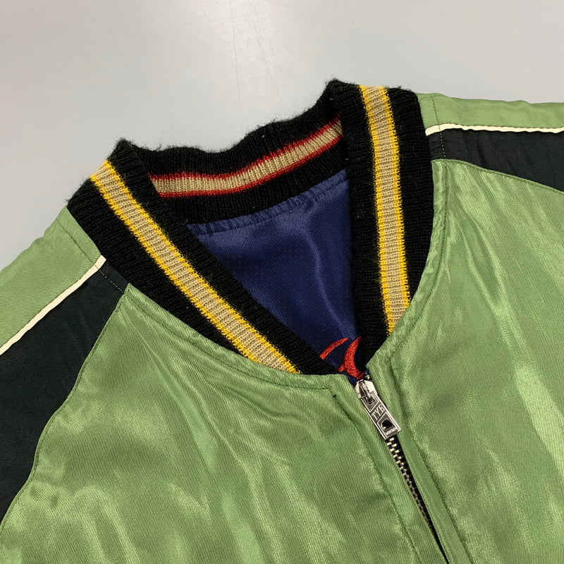 【中古品】【メンズ】 TAILOR TOYO テーラー東洋 TT13608 JAPAN MAP×BLACK DRAGON REVERSIBLE SOUVENIR JACKET リバーシブル スーベニア ジャケット アウター 145-260821-cs-02-izu サイズ：L カラー：ネイビー/グリーン 万代Net店