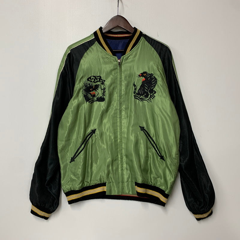 【中古品】【メンズ】 TAILOR TOYO テーラー東洋 TT13608 JAPAN MAP×BLACK DRAGON REVERSIBLE SOUVENIR JACKET リバーシブル スーベニア ジャケット アウター 145-260821-cs-02-izu サイズ：L カラー：ネイビー/グリーン 万代Net店