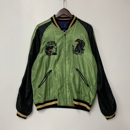 【中古品】【メンズ】 TAILOR TOYO テーラー東洋 TT13608 JAPAN MAP×BLACK DRAGON REVERSIBLE SOUVENIR JACKET リバーシブル スーベニア ジャケット アウター 145-260821-cs-02-izu サイズ：L カラー：ネイビー/グリーン 万代Net店