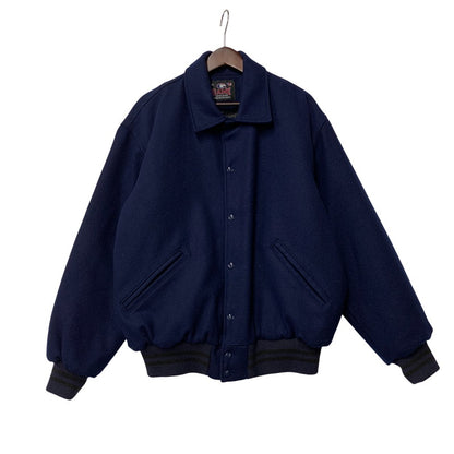 【中古品】【メンズ】 JOURNAL STANDARD ジャーナルスタンダード× GAME SPORTSWEAR ゲームスポーツウエア 21-011-610-0101-3-0 別注 WOOL STADIUM JACKET ウール スタジアム ジャケット アウター 147-260821-cs-04-izu サイズ：L カラー：ネイビー 万代Net店