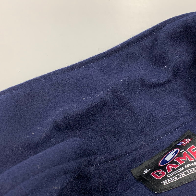 【中古品】【メンズ】 JOURNAL STANDARD ジャーナルスタンダード× GAME SPORTSWEAR ゲームスポーツウエア 21-011-610-0101-3-0 別注 WOOL STADIUM JACKET ウール スタジアム ジャケット アウター 147-260821-cs-04-izu サイズ：L カラー：ネイビー 万代Net店