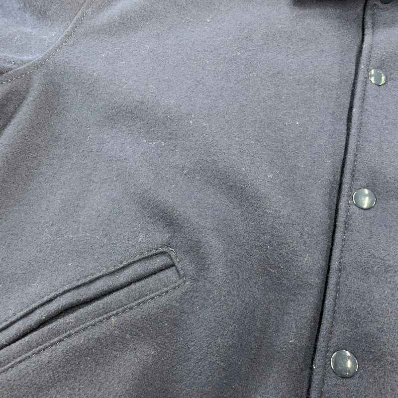 【中古品】【メンズ】 JOURNAL STANDARD ジャーナルスタンダード× GAME SPORTSWEAR ゲームスポーツウエア 21-011-610-0101-3-0 別注 WOOL STADIUM JACKET ウール スタジアム ジャケット アウター 147-260821-cs-04-izu サイズ：L カラー：ネイビー 万代Net店