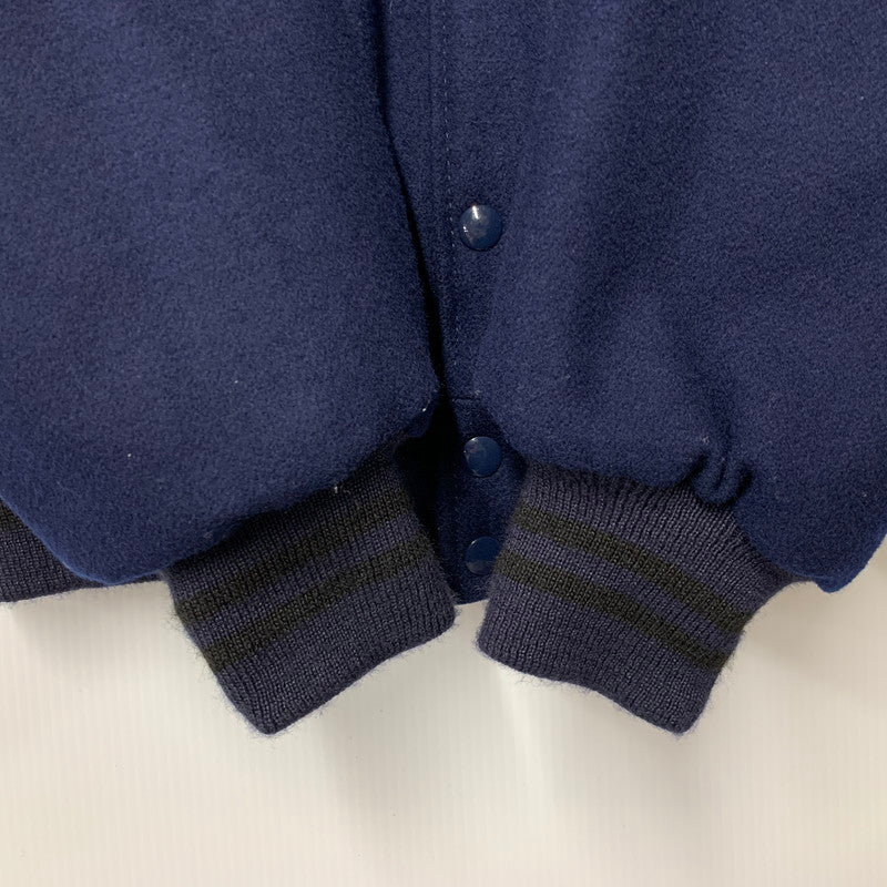【中古品】【メンズ】 JOURNAL STANDARD ジャーナルスタンダード× GAME SPORTSWEAR ゲームスポーツウエア 21-011-610-0101-3-0 別注 WOOL STADIUM JACKET ウール スタジアム ジャケット アウター 147-260821-cs-04-izu サイズ：L カラー：ネイビー 万代Net店
