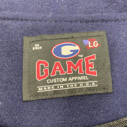 【中古品】【メンズ】 JOURNAL STANDARD ジャーナルスタンダード× GAME SPORTSWEAR ゲームスポーツウエア 21-011-610-0101-3-0 別注 WOOL STADIUM JACKET ウール スタジアム ジャケット アウター 147-260821-cs-04-izu サイズ：L カラー：ネイビー 万代Net店
