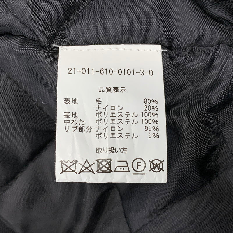【中古品】【メンズ】 JOURNAL STANDARD ジャーナルスタンダード× GAME SPORTSWEAR ゲームスポーツウエア 21-011-610-0101-3-0 別注 WOOL STADIUM JACKET ウール スタジアム ジャケット アウター 147-260821-cs-04-izu サイズ：L カラー：ネイビー 万代Net店